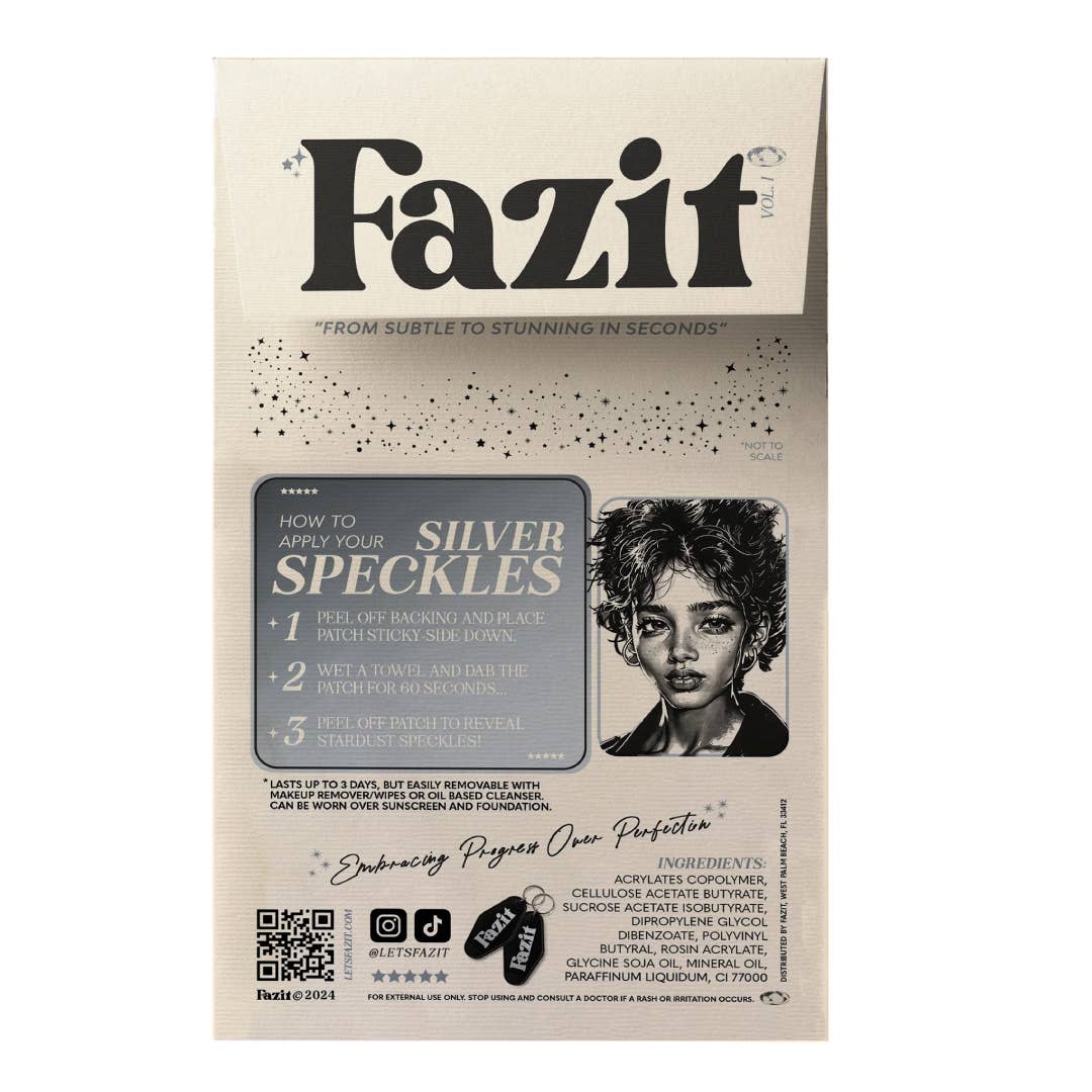 Fazit – wholesale Temporary tattoo – Silver Glitter Freckles Makeup Patches1
