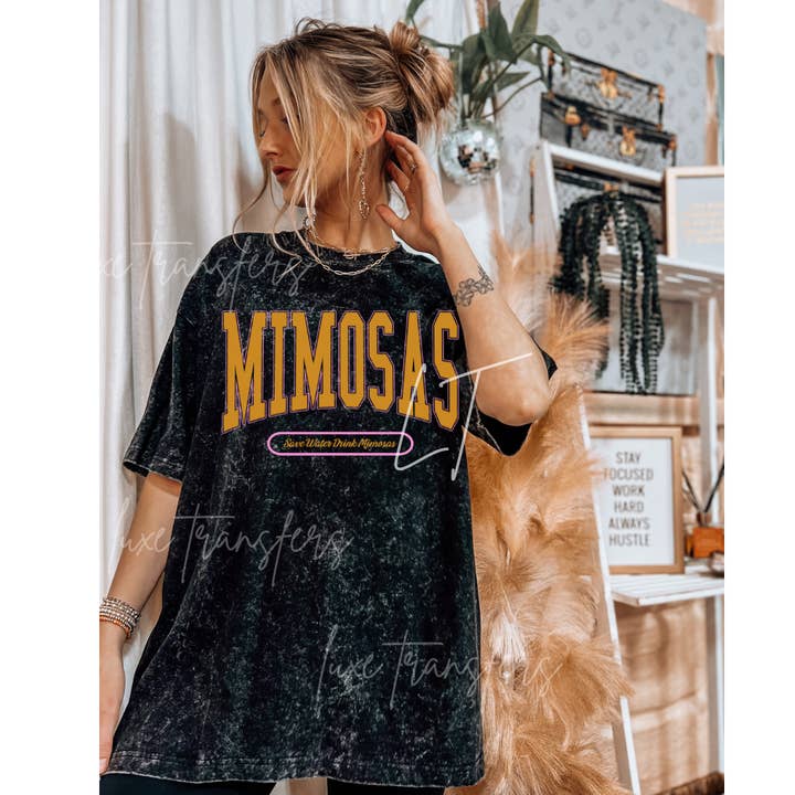 WASSER SPAREN, MIMOSEN TRINKEN für den Großhandel von Luxe Transfers / Apparel