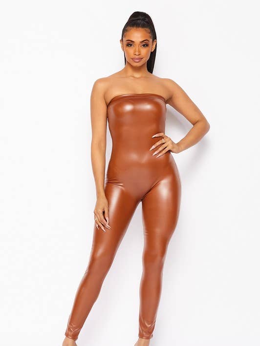 5besties inc - Vente Combinaison – femme - Combinaisons en simili cuir - 95 % polyester0