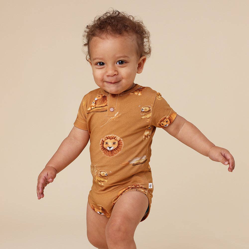 Snuggle Hunny - Wholesale Bodysuit (Non-Footed) - Baby - Roar Short Sleeve Organic Bodysuit5