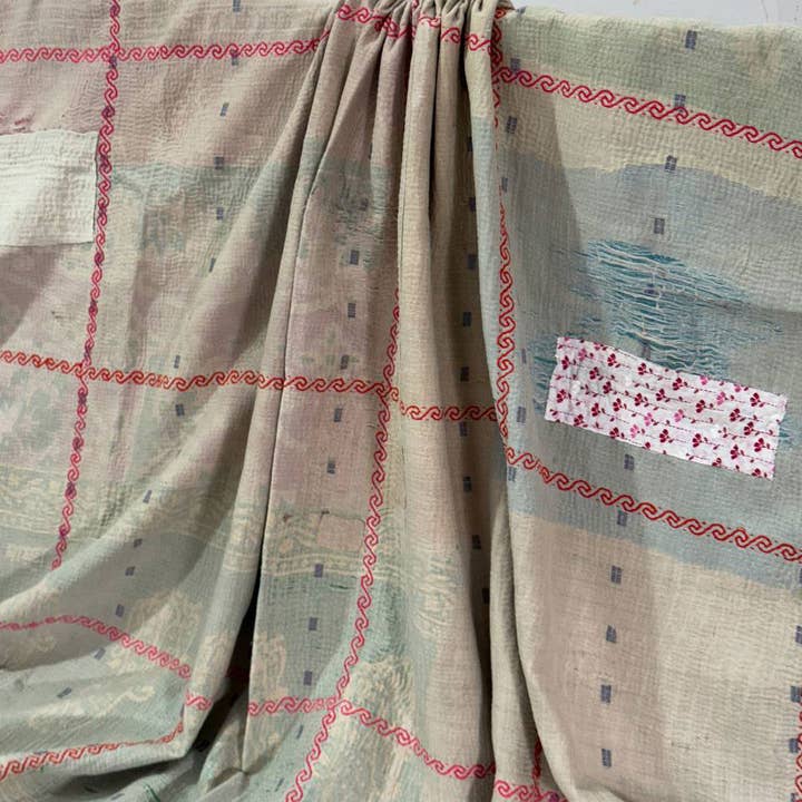bhavnas boutique - Wholesale Quilt - Vintage Textiles Cotton Throw kantha Stitch Quilt, Blanket1