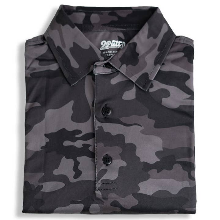 Black Camo Men's Polo for wholesale by 2Putt