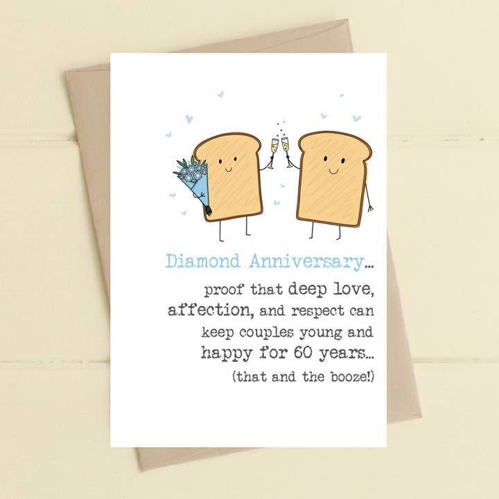 Cartão de Felicitações - Aniversário de Diamante por atacado de Dandelion Stationery