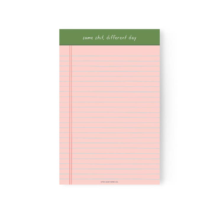 Tiny Hooray - Wholesale Notepad - Same Shit Different Day Notepad