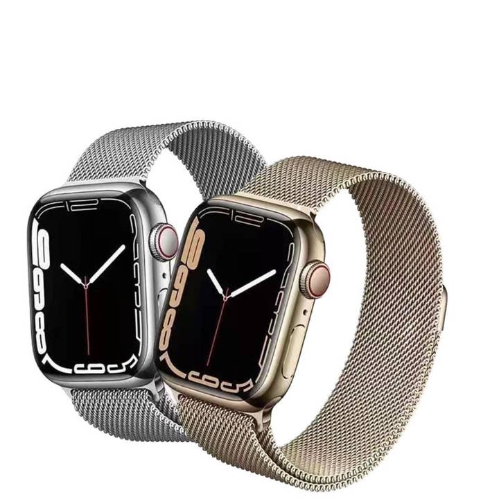 Bracelets Apple Watch en maille d'acier inoxydable pour la vente par NINE Leather & Watch