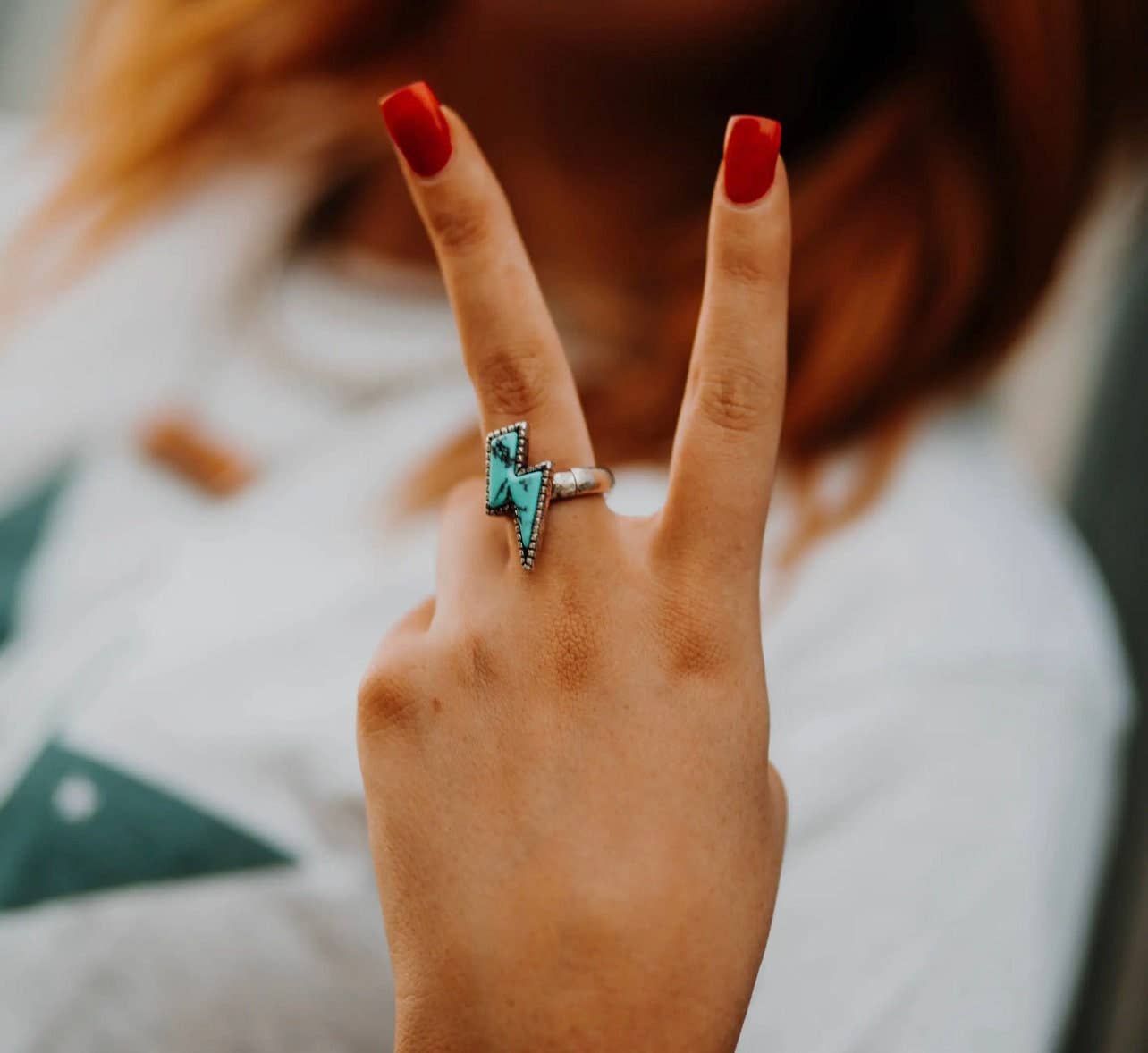 Boho Ranch Shop - Wholesale Cocktail/Statement Ring - Western Lightning Bolt Thunder -  Ring1