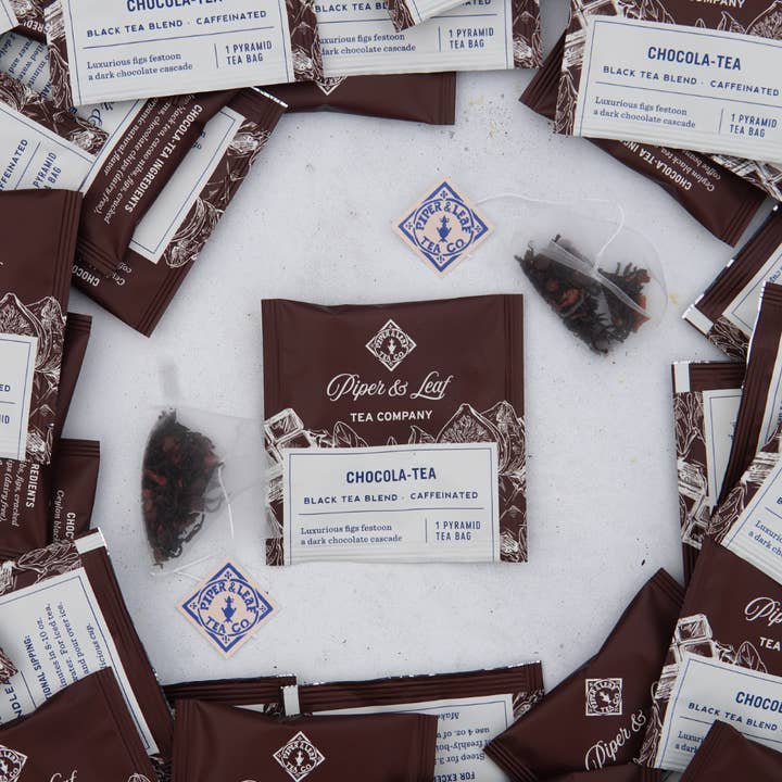 Chocola Tea Individually Wrapped Tea Bags - 50ct for wholesale by Piper & Leaf Artisan Tea Co