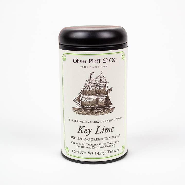 Oliver Pluff & Company - Wholesale Theezakjes - Key Lime - 20 theezakjes in kenmerkend theeblik3