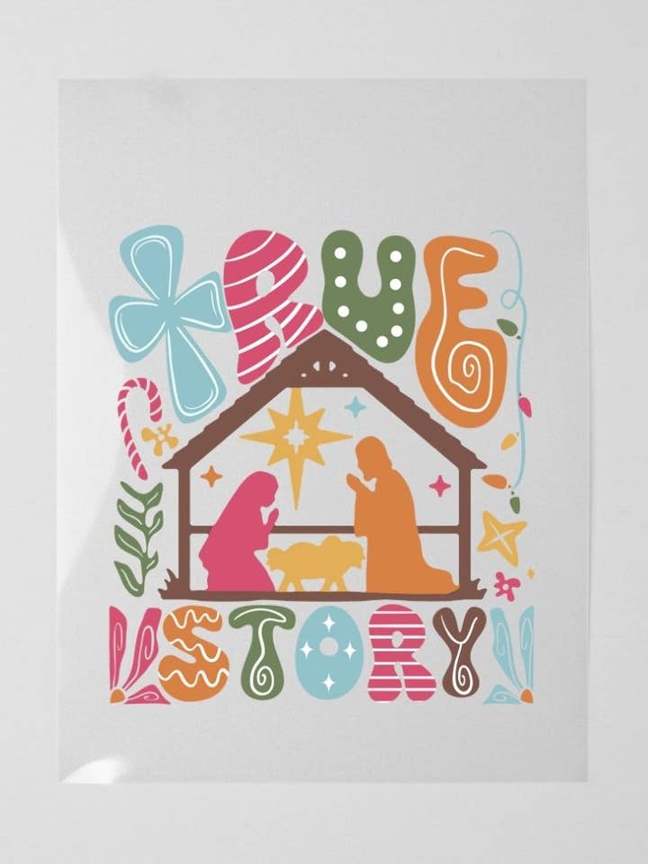 T-Shirt DTF Heat Transfer | Jesus true story for wholesale by Amerikan Basics