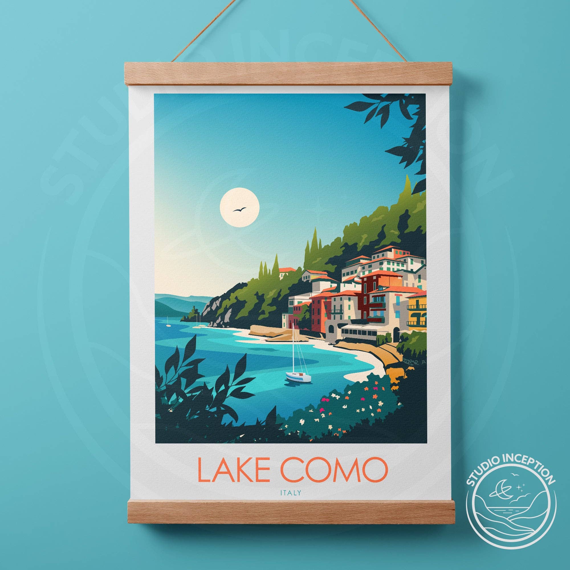 Studio Inception - Vendita all'ingrosso Stampa artistica - Stampa minimalista del Lago di Como5