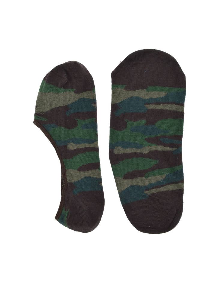 Osynliga strumpor med gummigrepp SUB5034 Brun - 3-pack för wholesale av Spazio