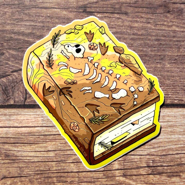 Dinosaur Fossil Dig Sticker Paleontology Museum Gift 3 Inch for wholesale by Kelly Latham Art