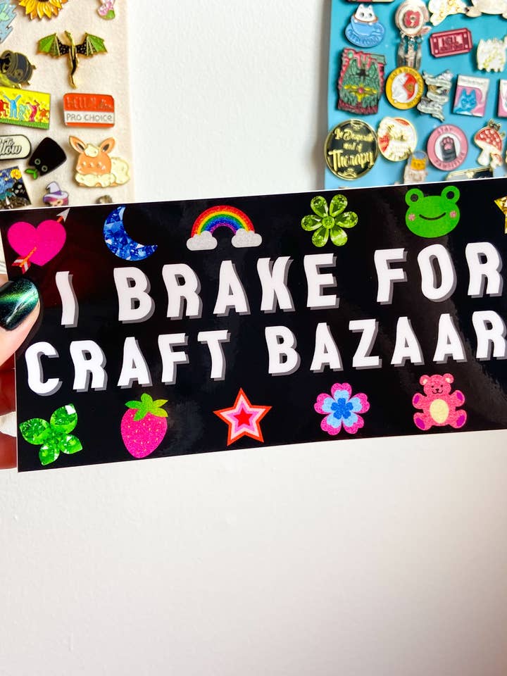 Autoaufkleber (I Brake for Craft Bazaars) für den Großhandel von Wild Rabbit Beads