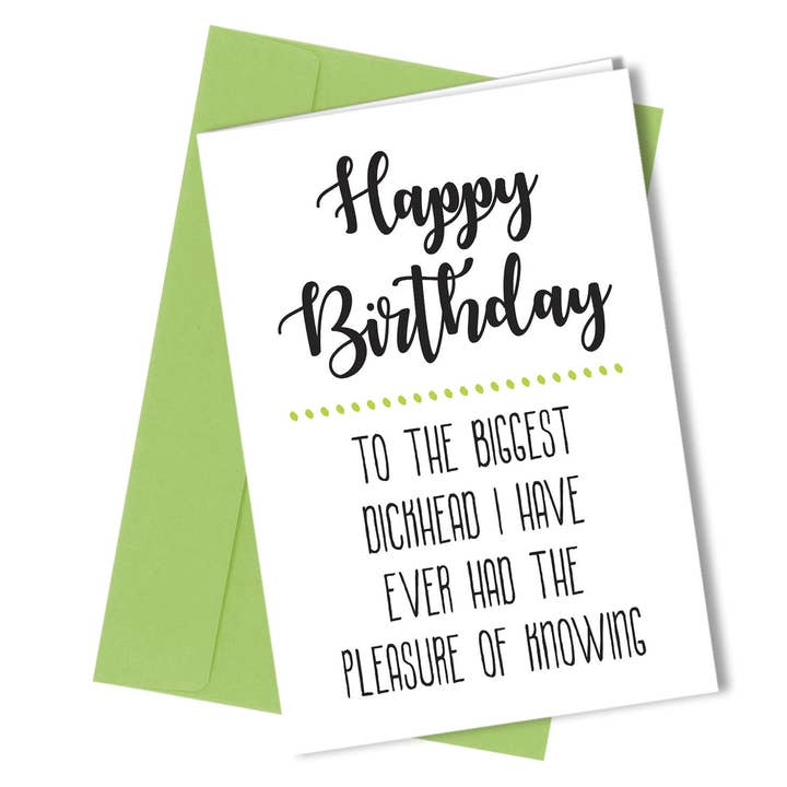 #302 Biggest Dickhead for wholesale by Close to the Bone Greeting Cards and Gifts