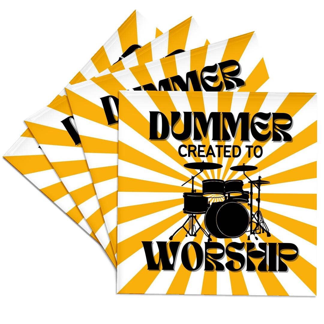 3dRose - Wholesale Coasters - 3dRose, Drummer Created To Worship, Coaster0
