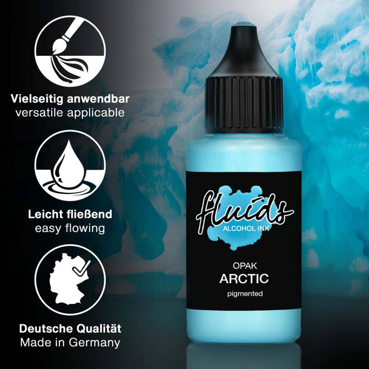 Octopus Concept GmbH - Vendita all'ingrosso Attrezzature per lavoretti e fai da te - Fluids Alcohol Ink OPAK ARCTIC, inchiostro ad alcool per
