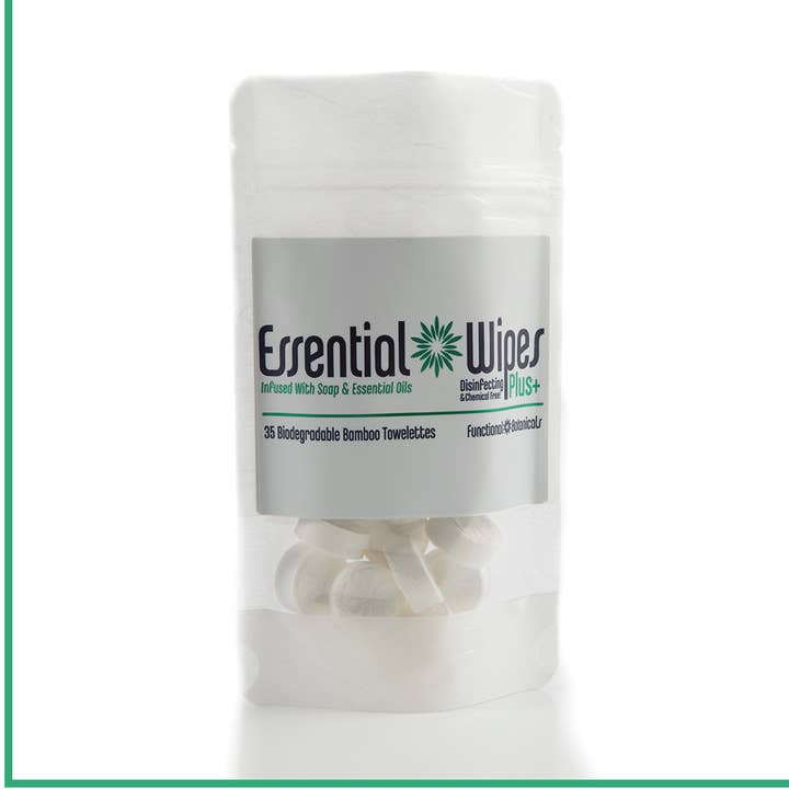 Functional Botanicals - Wholesale Face & body wipes - Essential Wipes Plus Eco Pak0
