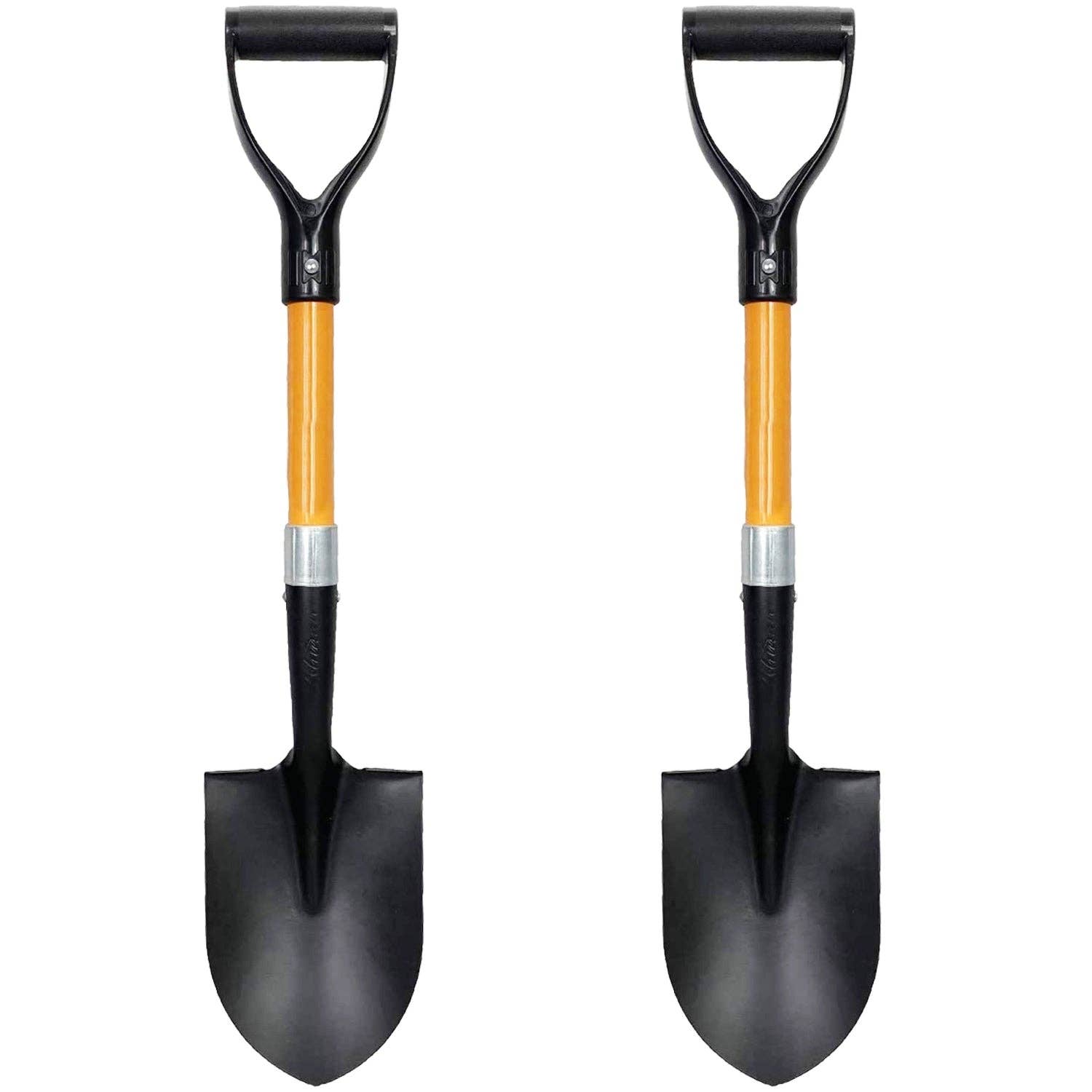 Ashman Online - Wholesale Garden Tool - Ashman Round Shovel (Medium) – (2 Pack) – 27 Inches in Length, Durable Handle, Round Shovel with Comfortable Grip with a Sturdy Blade, Multipurpose Premium Round Point Blade Shovel.0