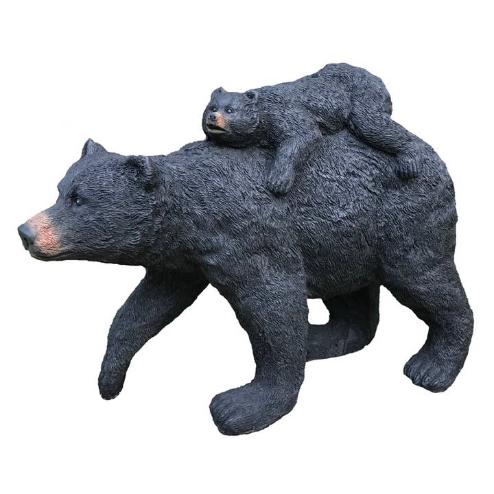 CB Home Collection - Wholesale Decorative Figurine - Large 25" Walking Mama Bear with Cub Figurine