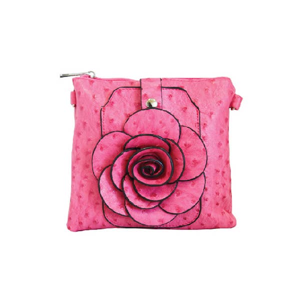 22 Tote - Vendita all'ingrosso Borsa a tracolla - Donna - Borsetta a tracolla per cellulare con fiore di struzzo14