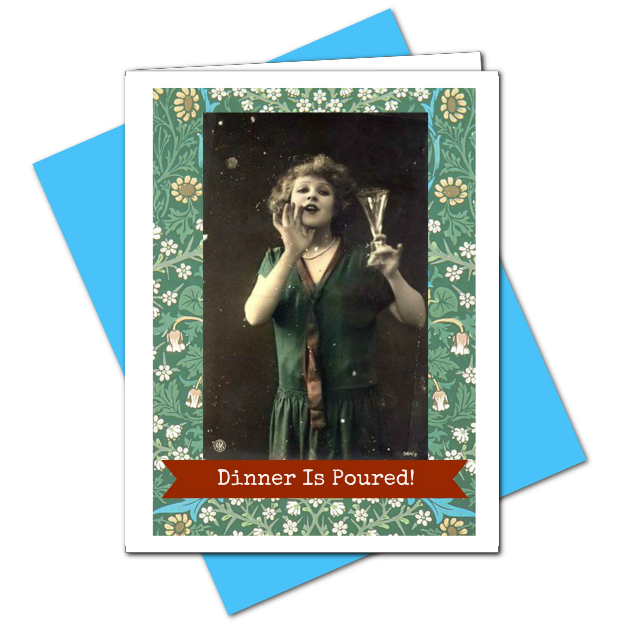 Ümlaut Brooklyn - Wholesale Everyday Greeting Card - Dinner Is Poured Card1