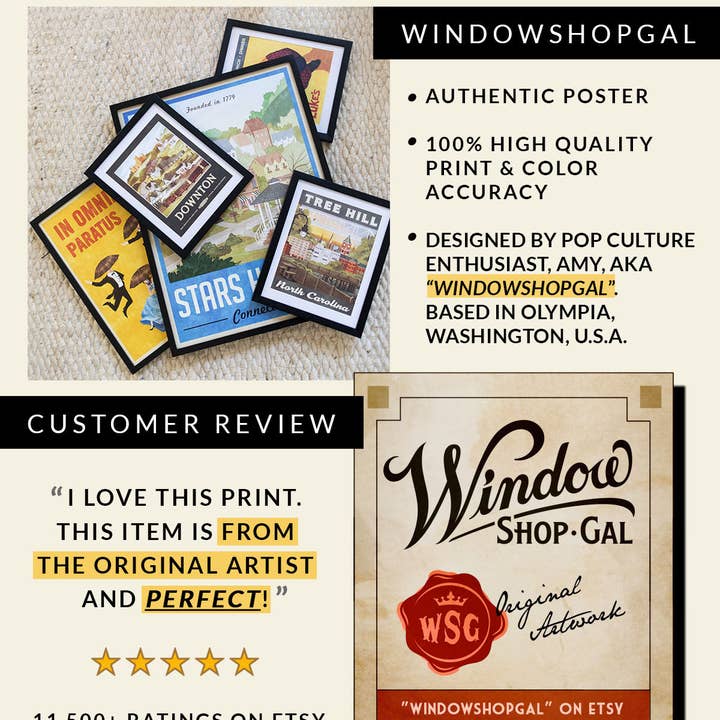 WindowShopGal - Wholesale Art Print - Cousins Beach Travel Poster (for fans of TSITP - The Summer I Turned Pretty)3