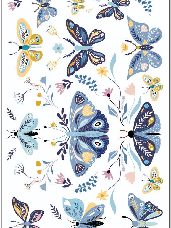 C175 Hollandsk Blå Sommerfugl Klistermærker for engroshandel hos Violette Stickers