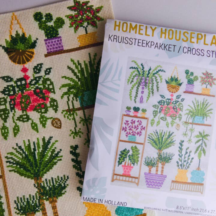 Homely Houseplants V2 Cross Stitch Kit for wholesale by Stitchonomy