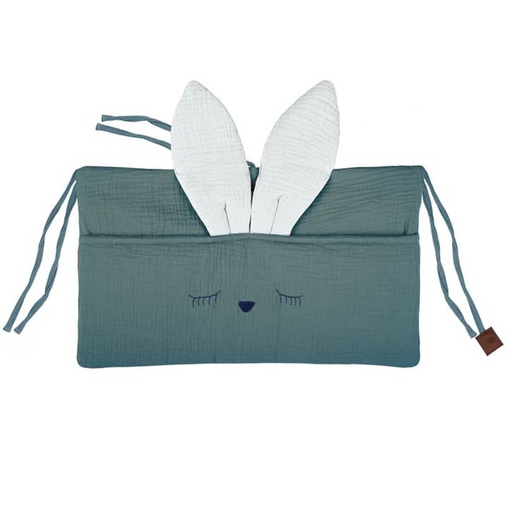 Kinderbett-Organizer SLEEPY BUNNY Tiffany&White für den Großhandel von Hi Little One