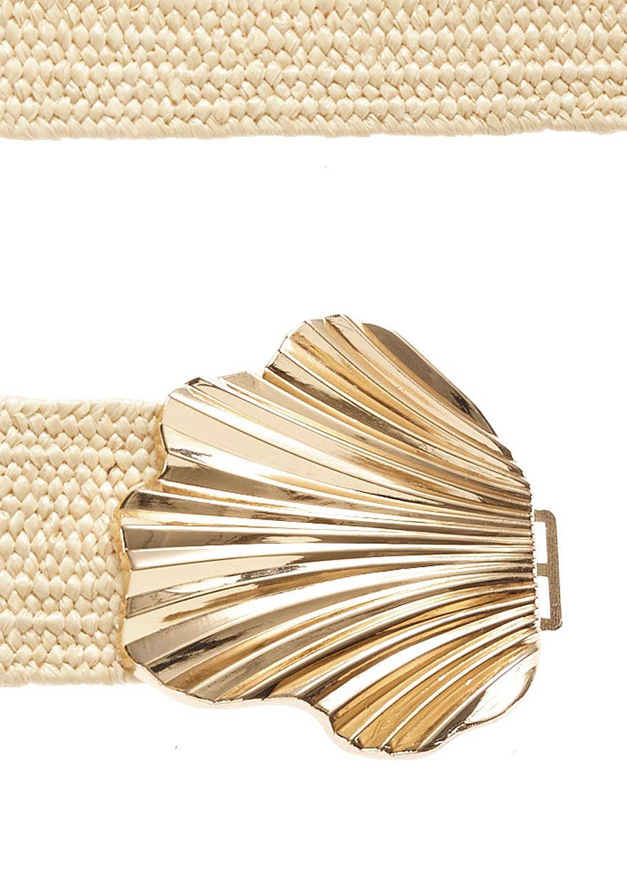 Beige Gold LASCANA Women's Raffia Statement Waist Belt for wholesale on Faire2