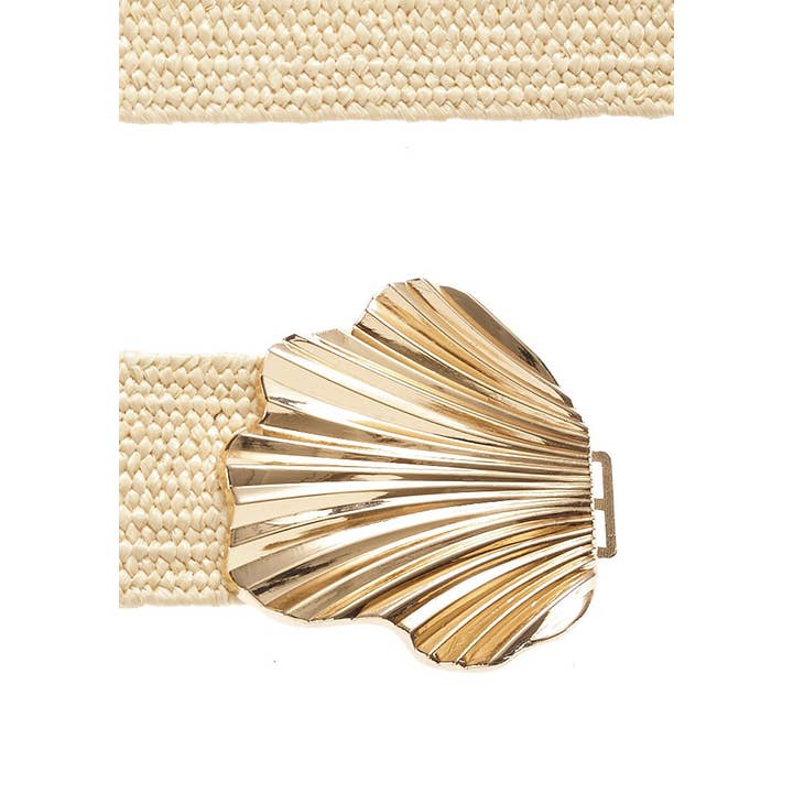 Beige Gold LASCANA Women's Raffia Statement Waist Belt for wholesale on Faire2