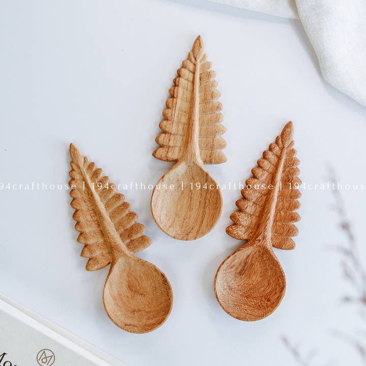 Wooden Fern Leaf Spoon - Home Decor and Gifts for wholesale by 194 Craft House