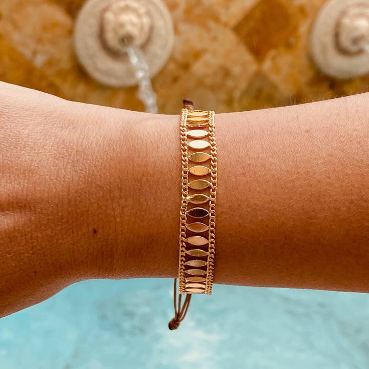 Pulseira ajustável Golden Hour por atacado de Lexi Jewelry