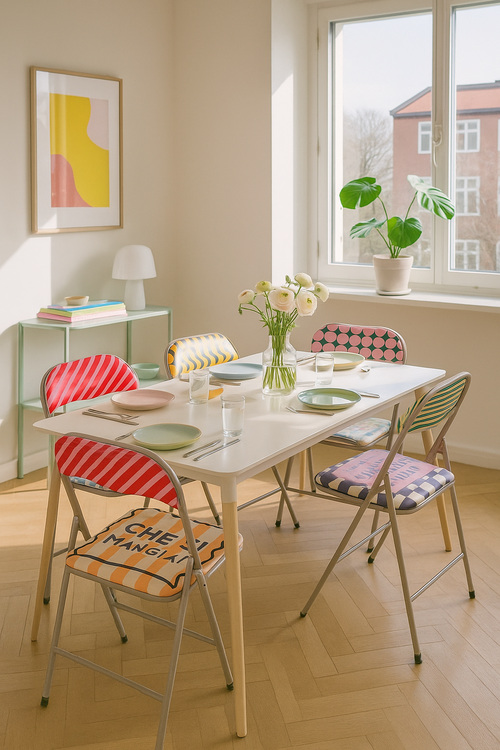 VdE Tivoli 1996 – Engroshandel Foldestol – More Amor klapstol i kulstofstålrør, 4 assorterede designs11