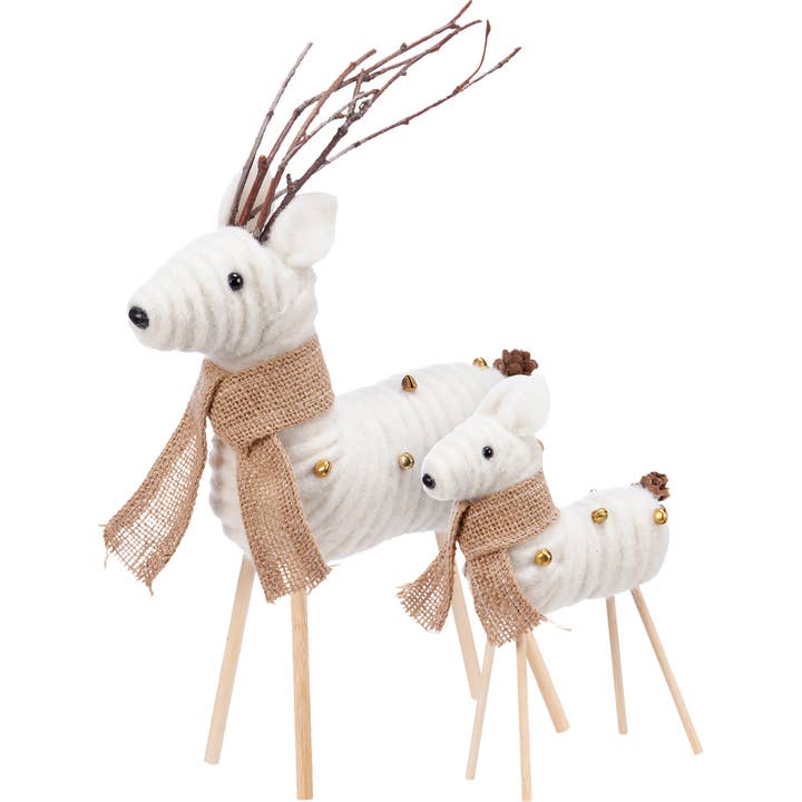 Cream Deer Critter Set for wholesale by Primitives by Kathy