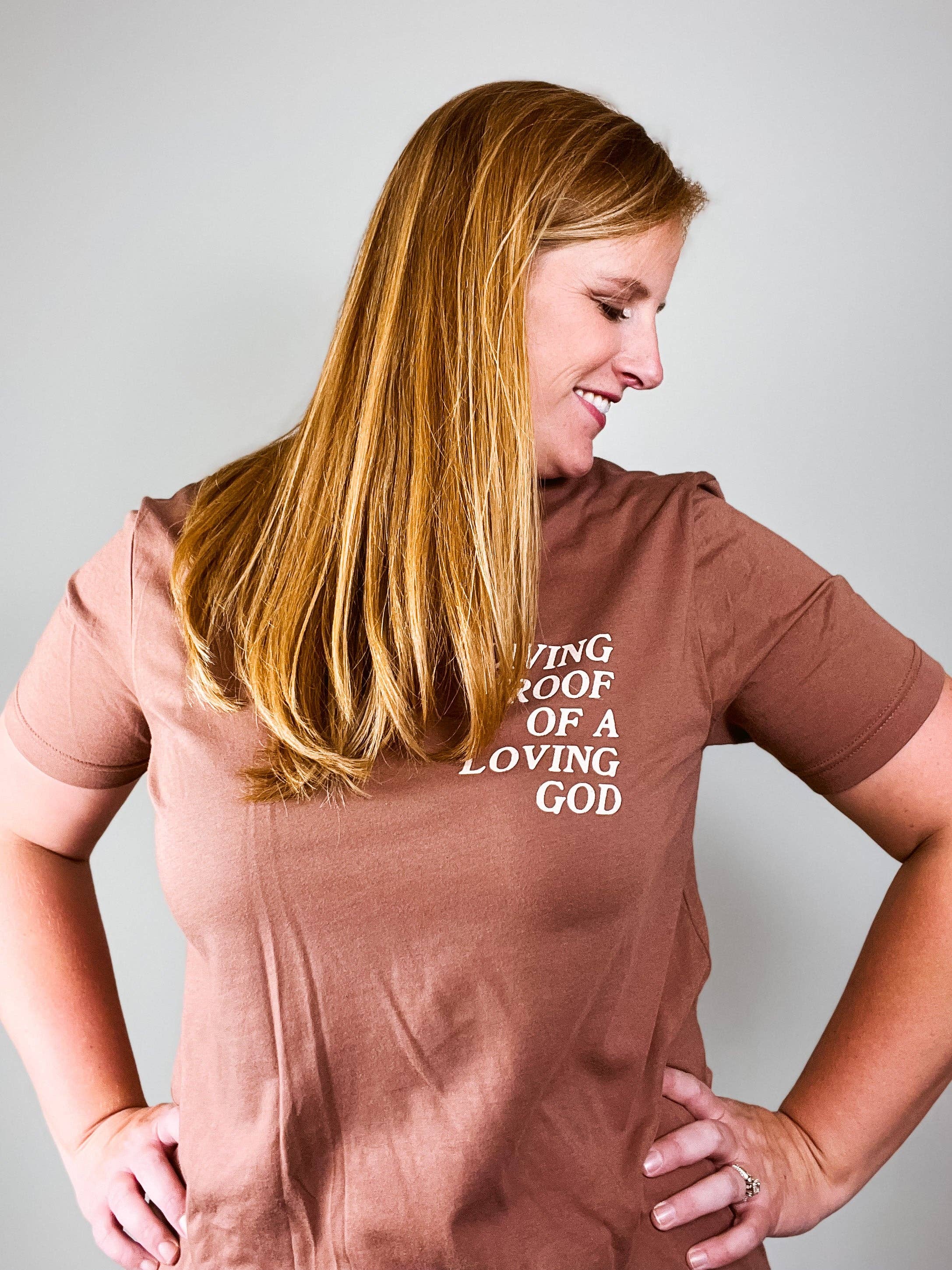 Rohi Clothing - Wholesale Screen Printed T-Shirt - Women's - Living Proof of a Loving God Faith based Tee5