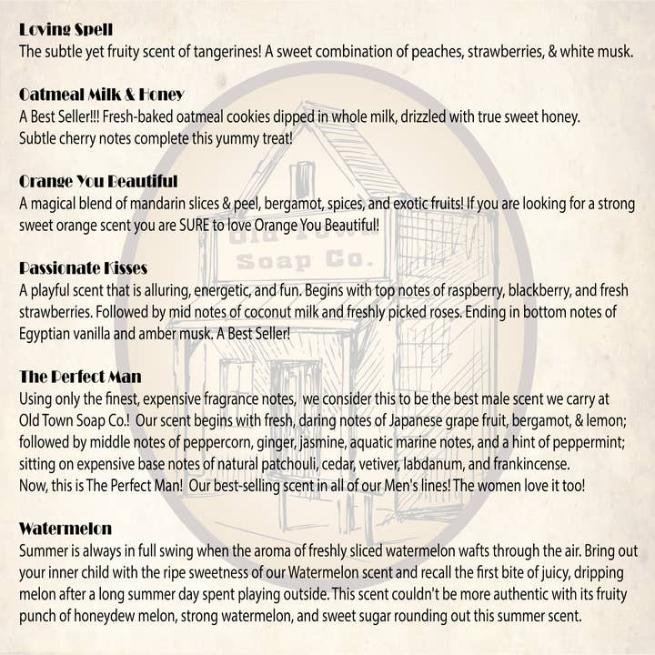 Old Town Soap Co. - Wholesale Bubble Bath - *NEW PACKAGING* Bubble Bars Available in 12 Delicious Scents8