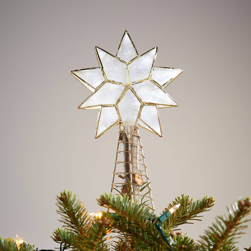 SERRV International - Wholesale Tree Topper - Capiz Star Christmas Tree Topper2