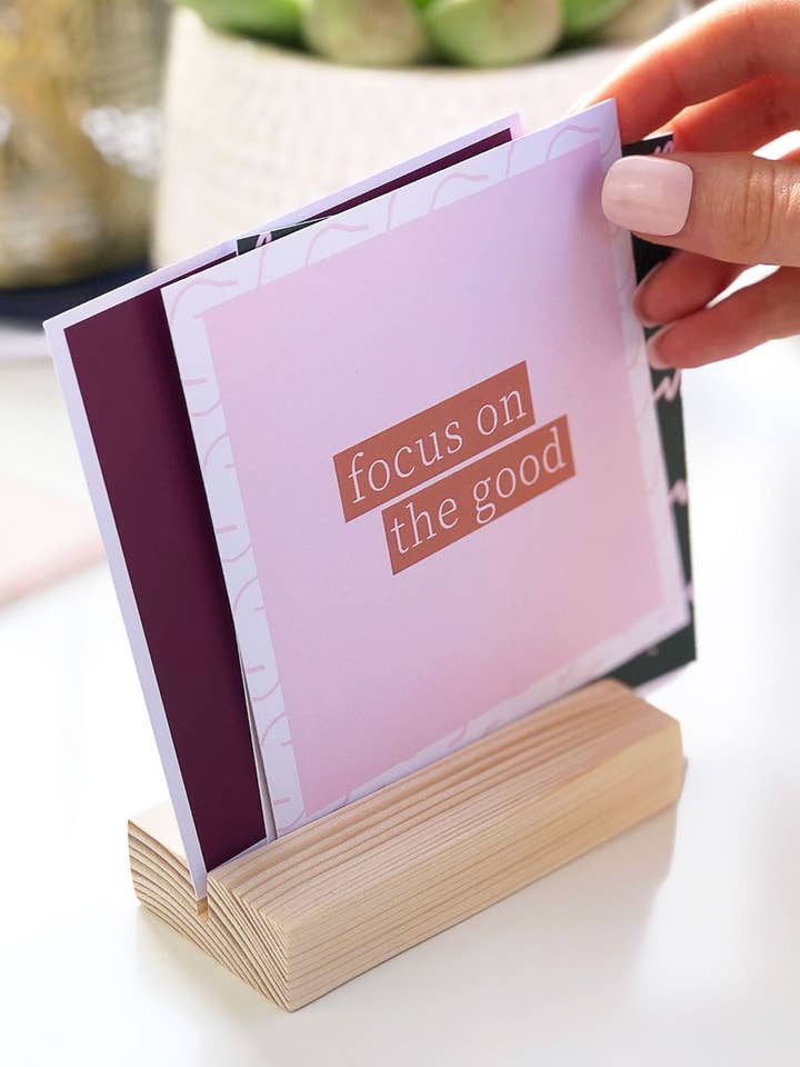 Inspirational Prints Bundle with Wooden Holder for wholesale by AIM Studio Co