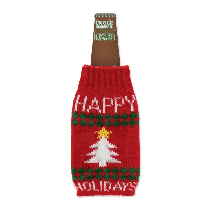 DM Merchandising - Wholesale Drink Huggers & Koozies - Uncle Bob's Ugly Sweater Bottle Sweaters