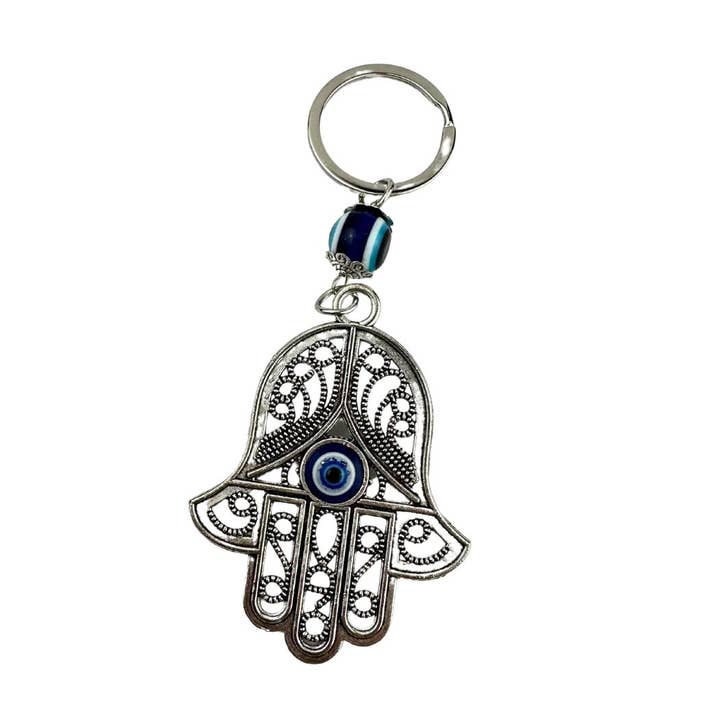 Evil Eye Hamsa Hand Keychain for wholesale by ZKY Wholesale