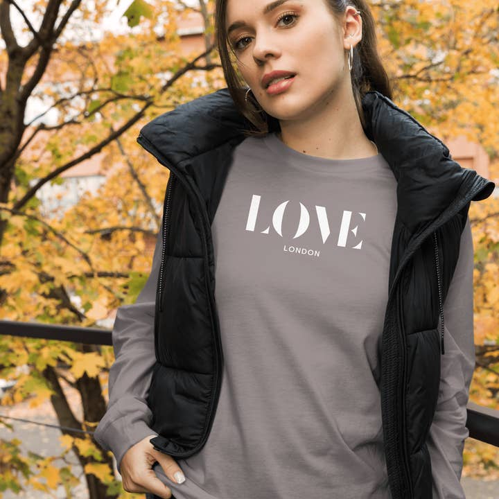 Jolly & Goode - Wholesale Screen Printed T-Shirt - Women's - Love London Long Sleeve Shirt19