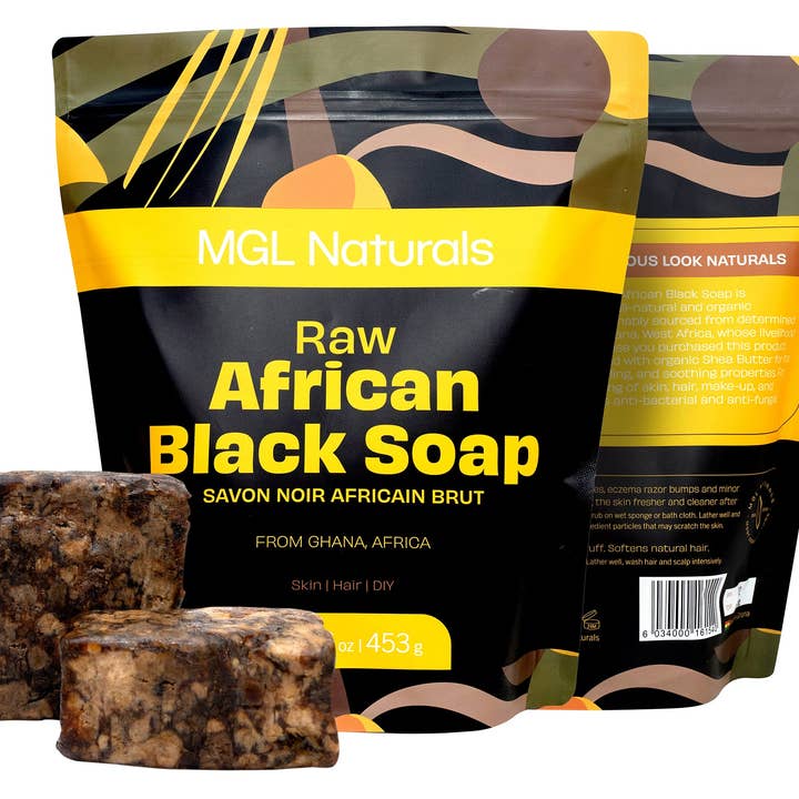 MGL Naturals - Wholesale Bar Soap - Raw African Black Soap1