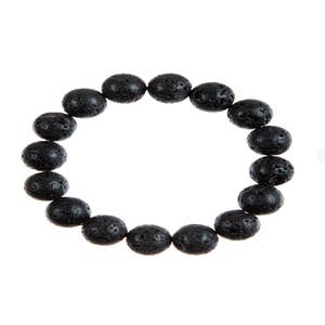 NEW~18mm NATURAL ROUND BLACK LAVA ROCK BEADS FOR JEWELRY MAKING~NEW
