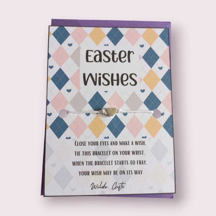Easter wishes Wish bracelet with envelope for wholesale by Wilde Gifts UK