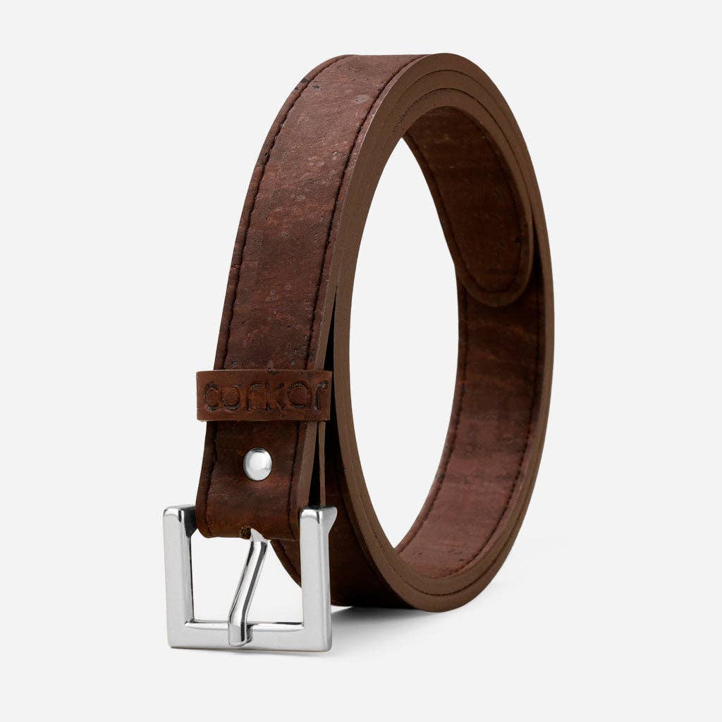 Corkor - Wholesale Belt - Women's - Women Cork Belt 20mm (13/16") - Silver Buckle0