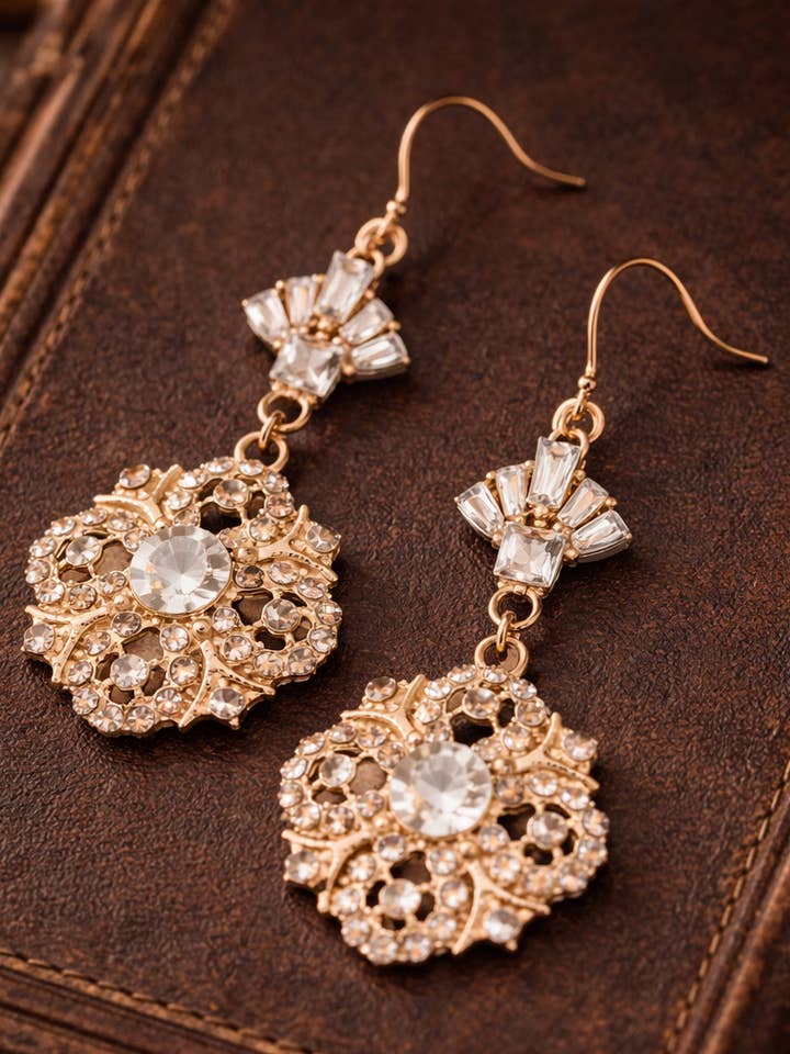 Victorianska guldörhängen: Art Nouveau-örhängen för wholesale av Wild & Free