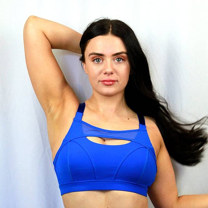 Maddox Mesh Sports Bra - COBALT for wholesale by Rarr Designs