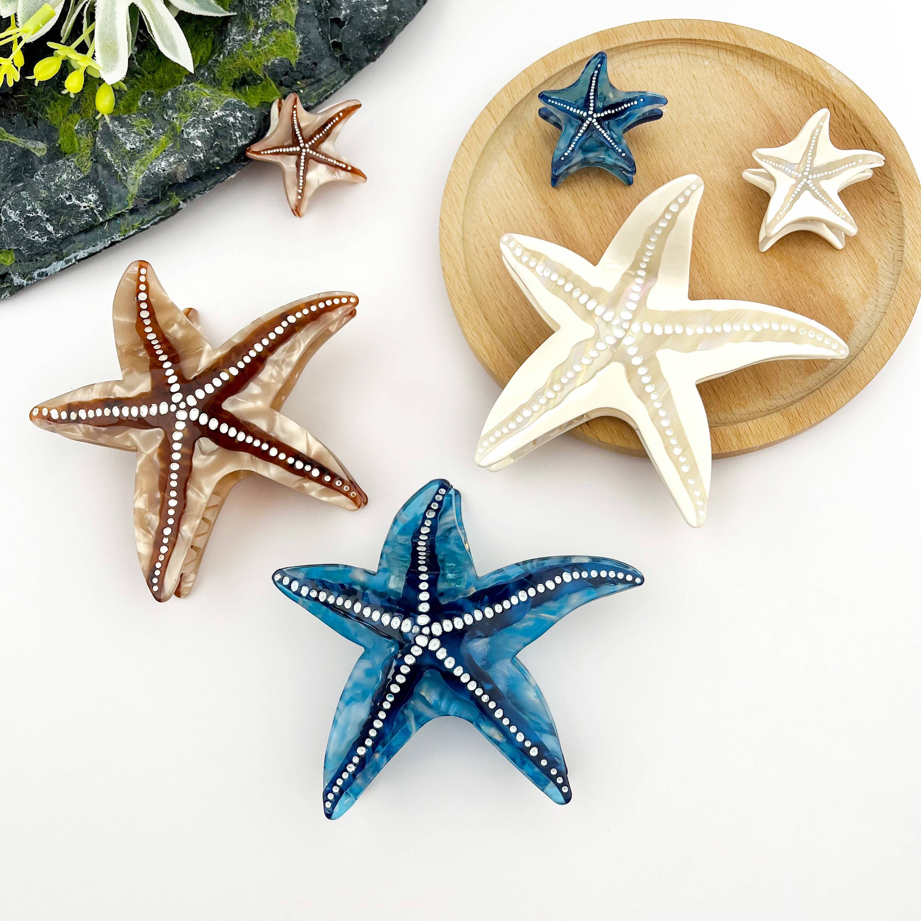 TheDivaSoap - Wholesale Hair Clip - Women's - Starfish Hair Clip, Acetate Claw Clip11