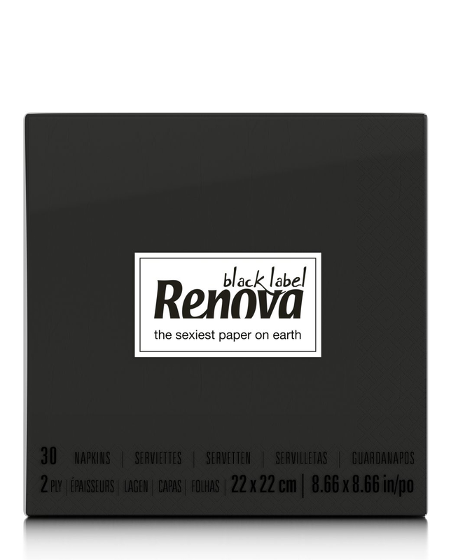 Renova - Wholesale Disposable Napkin - Cocktail Napkins RENOVA Black 0